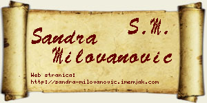 Sandra Milovanović vizit kartica